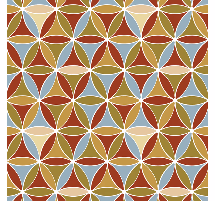 Living room blind with vibrant prism pattern - TenStickers
