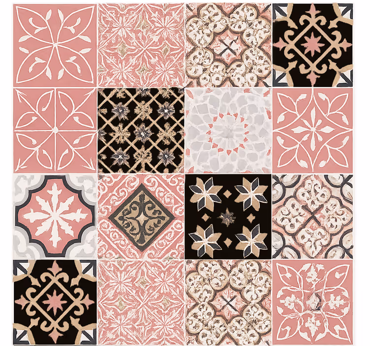 Living room blind in pink cement color - TenStickers