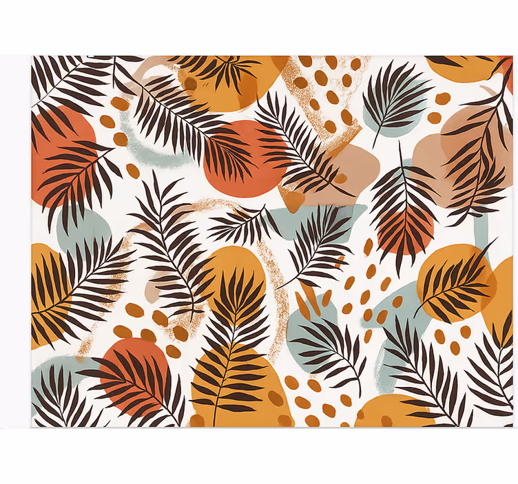 Colorful tropical leaf living room blind - TenStickers