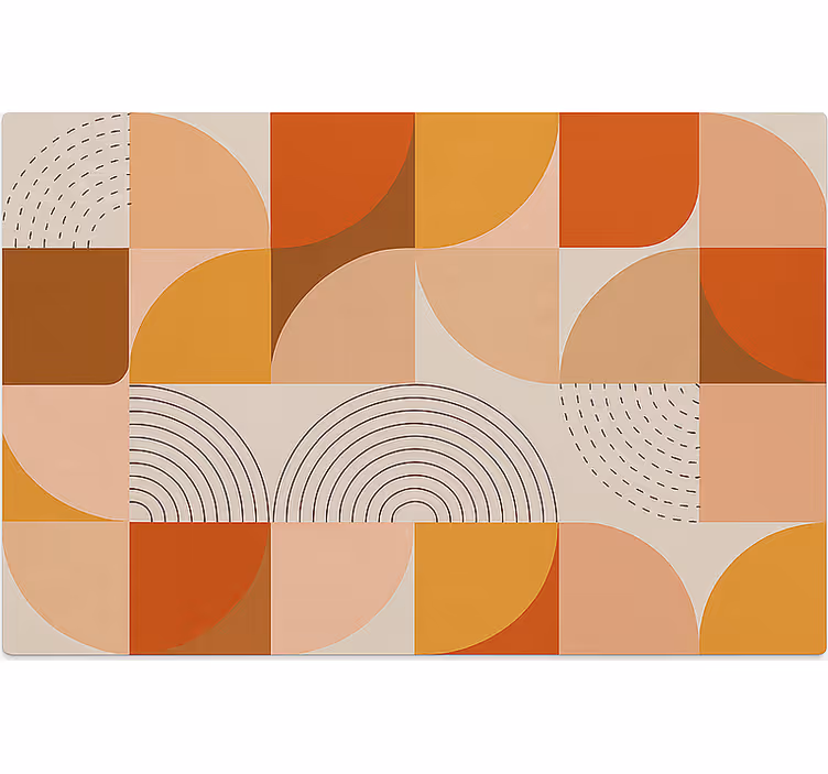 Living room blind warm colors modern abstract design - TenStickers