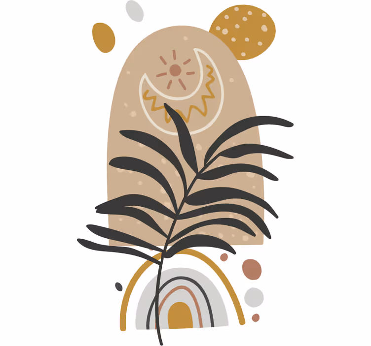 Blind bedroom boho style plant decor - TenStickers