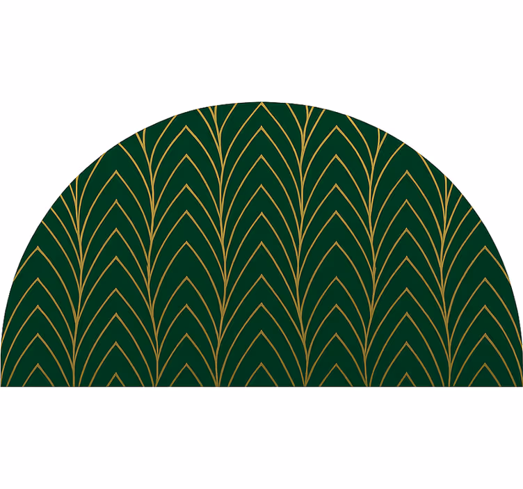 Blind bedroom in green and golden leaves - TenStickers