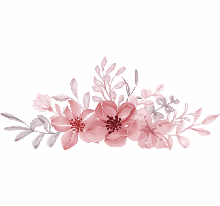 Blind bedroom pink blossoms - TenStickers