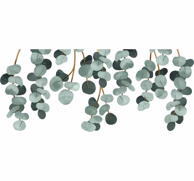 Blind bedroom with hanging plants - TenStickers