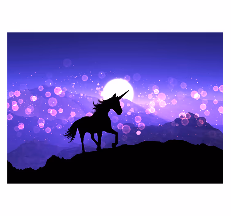 Blind children fairy tale unicorn wall mural - TenStickers