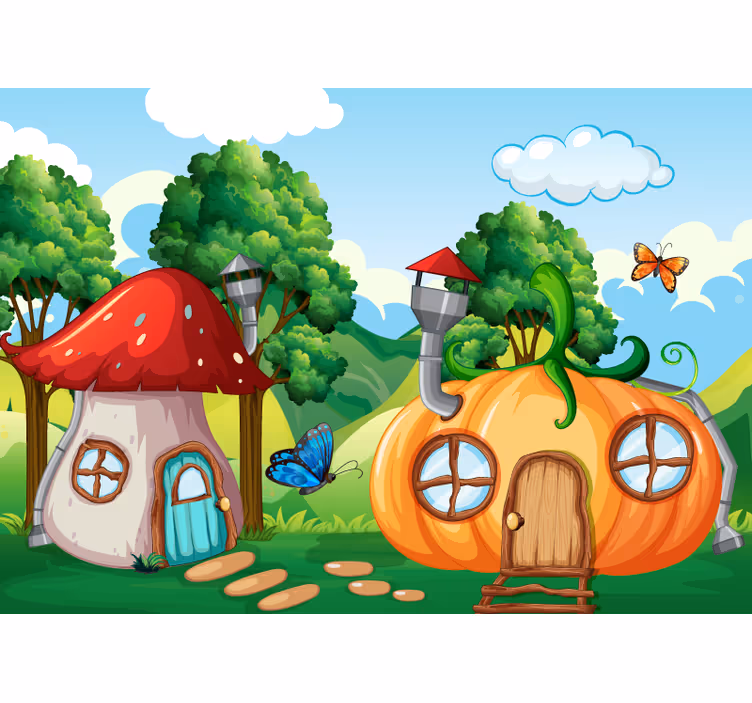 Blind children wall mural fantasy forest decor - TenStickers