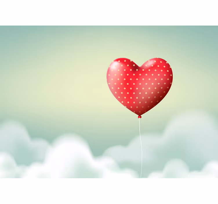 Blind children love red cute balloons - TenStickers