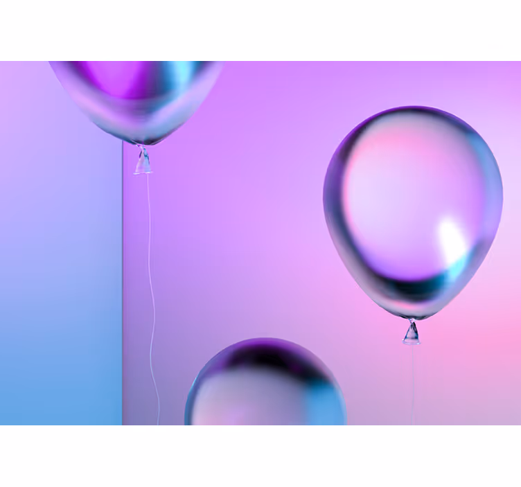 Blind children gradient balloon display - TenStickers