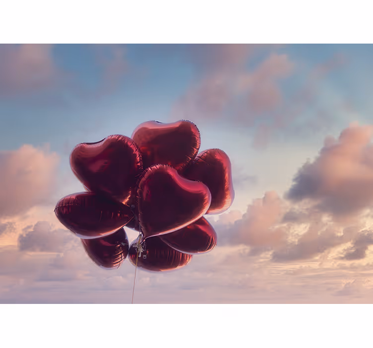 Blind children vintage style heart balloons - TenStickers