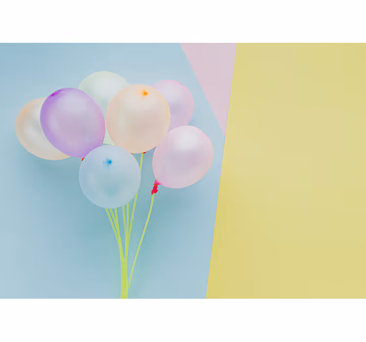 Blind children modern frame with balloons - TenStickers