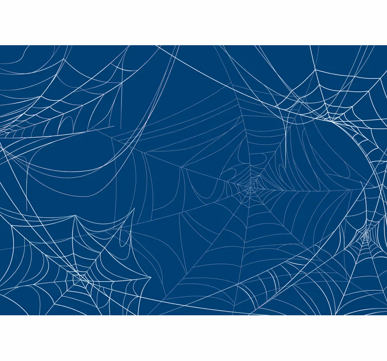 Blind children blue halloween cobweb - TenStickers