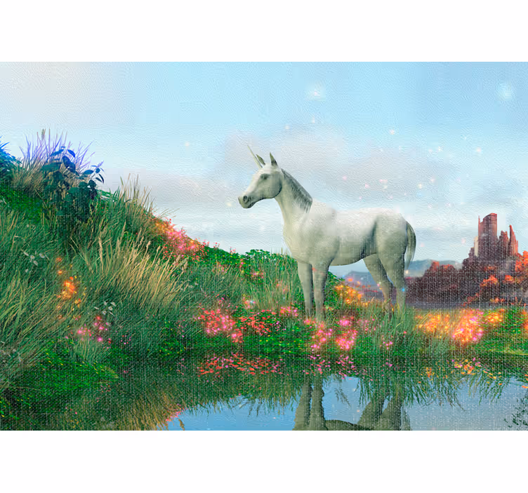 Blind children’s unicorn castle flower wonderland - TenStickers