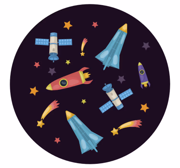 Blind children explore rockets and planets - TenStickers