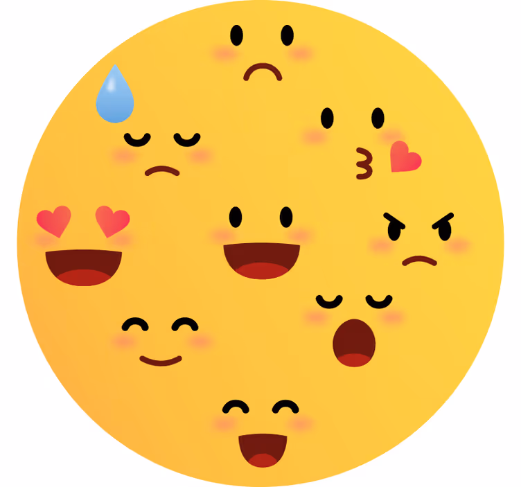 Blind children emoji faces - TenStickers