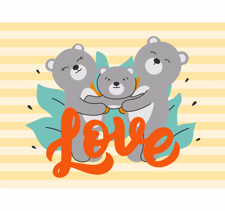 Three cute bears looking for blind children - TenStickers