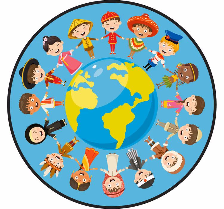 Blind children with empathy - TenStickers