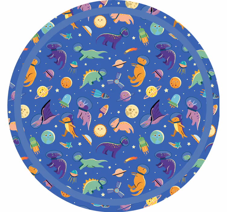 Blind children dinosaurs in space pattern - TenStickers