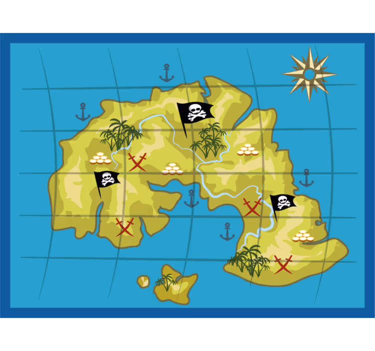 Blind children usa kids adventure map - TenStickers