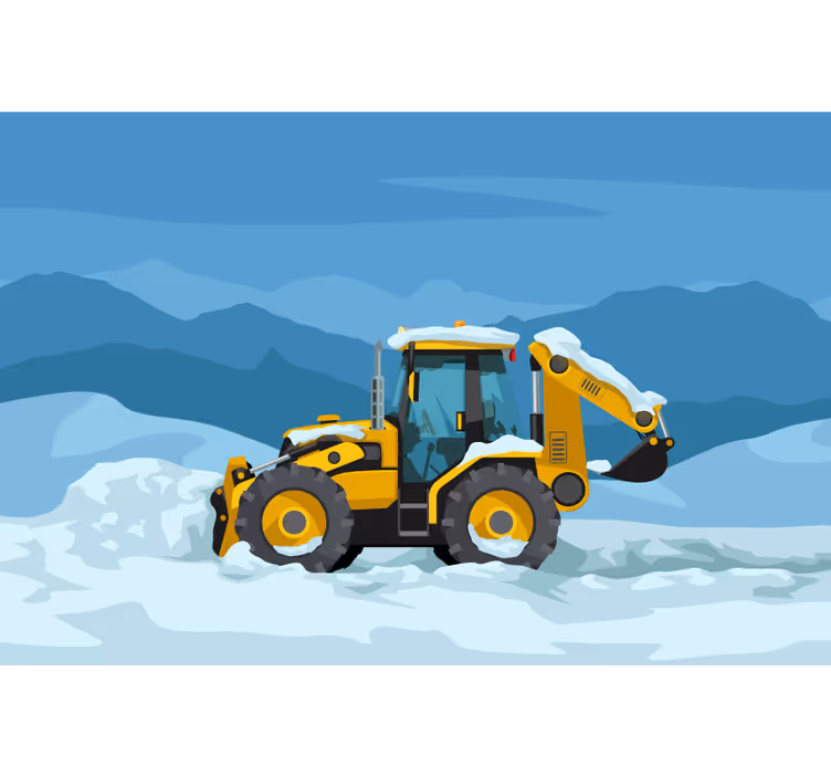 Blind children yellow tractor realistic toy - TenStickers