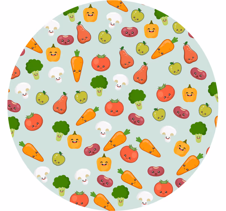 Blind children anime vegetables - TenStickers