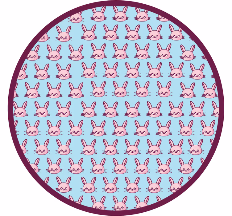 Blind children anime rabbits - TenStickers