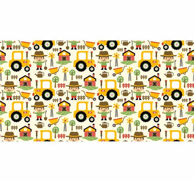 Blind children colourful tractor pattern - TenStickers