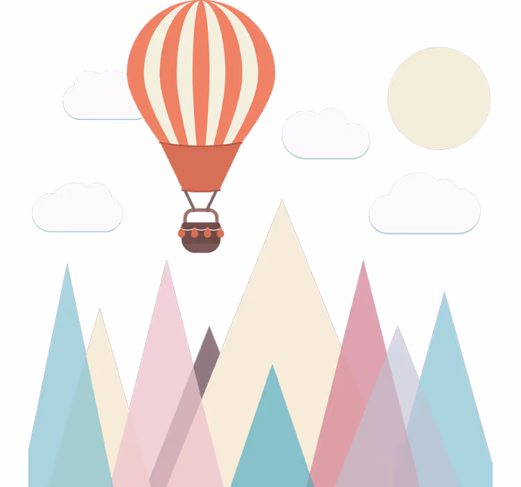 Blind children geometric minimalist landscape - TenStickers