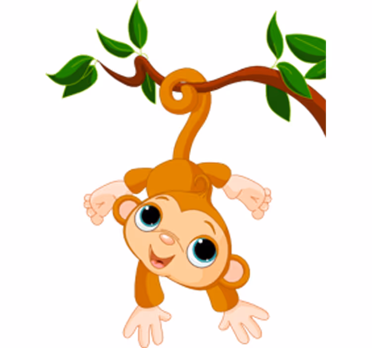 Blind children joyful little monkey - TenStickers