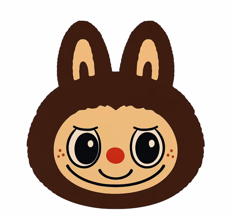 Blind children brown labubu design - TenStickers