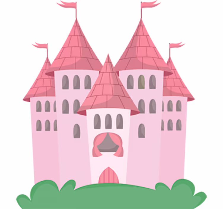 Blind children pink castle - TenStickers