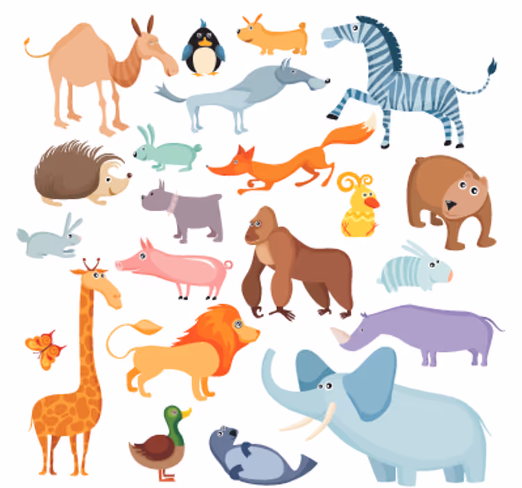 Blind children wild beasts stickers - TenStickers