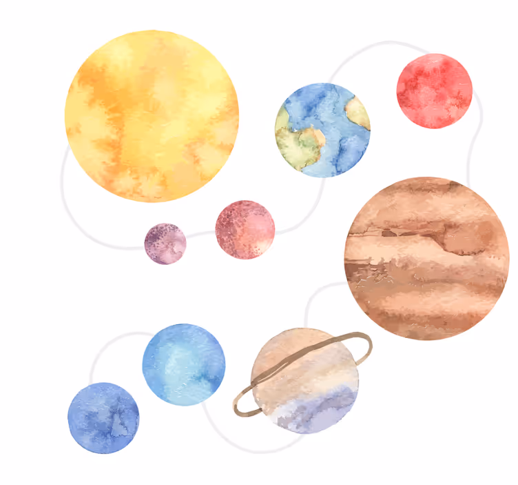 Blind children solar system map for tactile learning - TenStickers