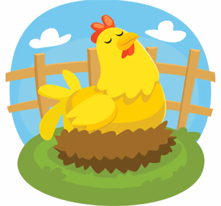 Blind children laying hen - TenStickers