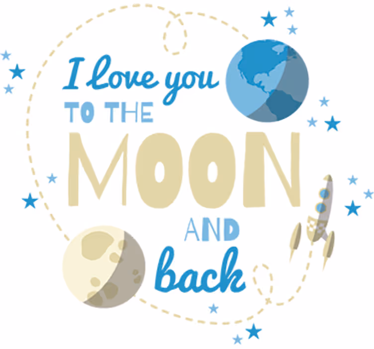 Blind children love you to the moon and back - TenStickers