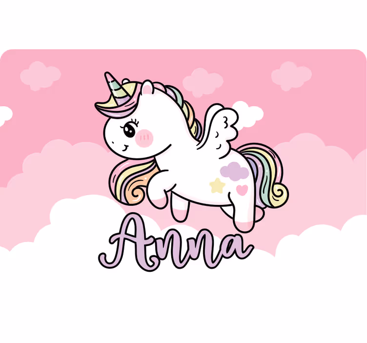 Blind children pink magic unicorn - TenStickers