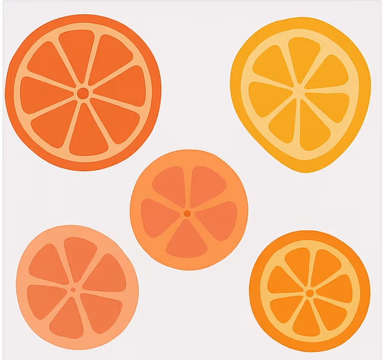 Blind fruit and vegetables citrus fruits - TenStickers
