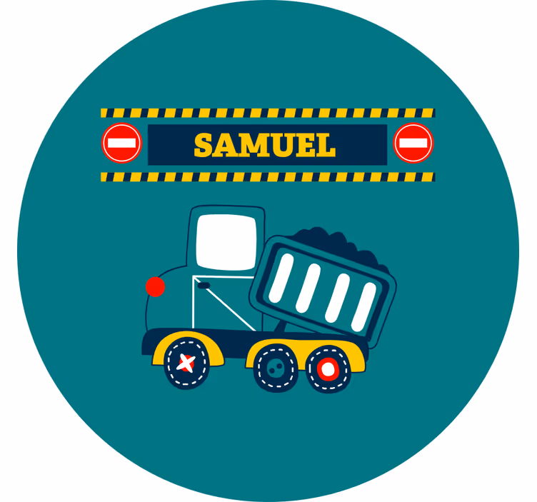 Blind children personalised construction truck - TenStickers