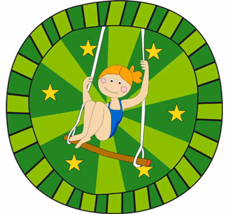 Blind children berta in the circus wall vinyl - TenStickers