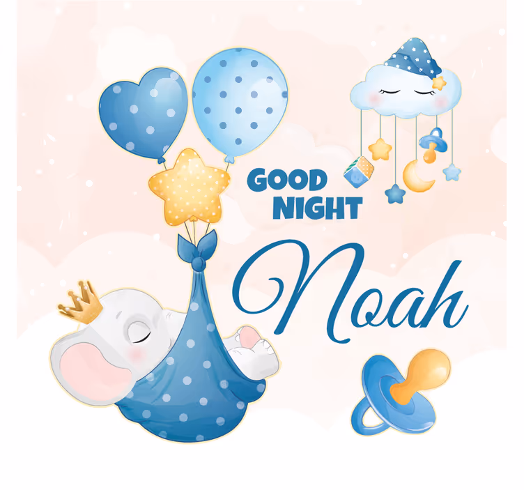 Blind children cute elephant toy personalized for boy - TenStickers