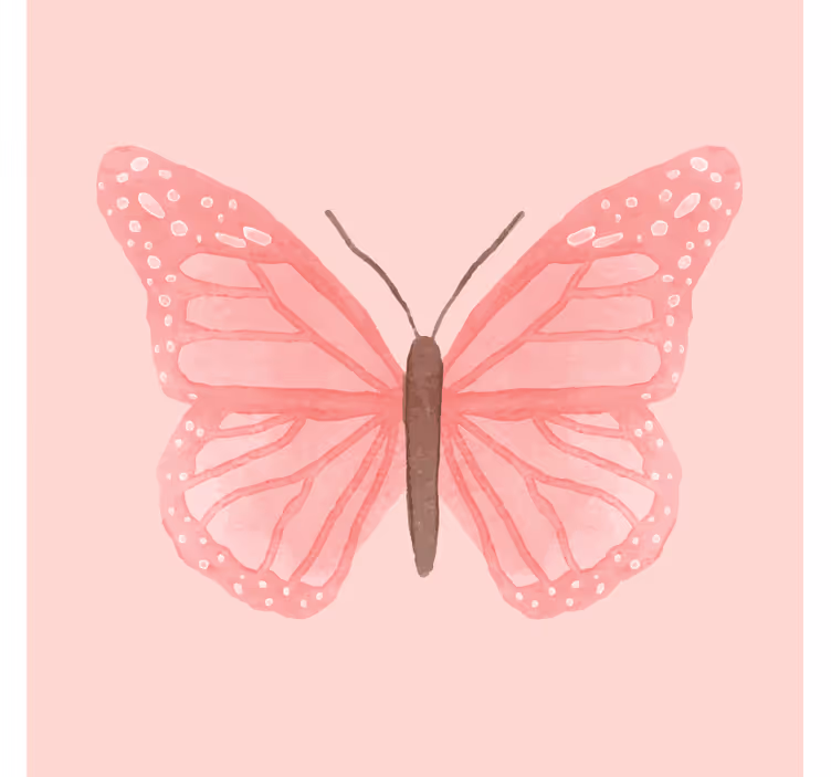 Blind children pink tile butterflies - TenStickers