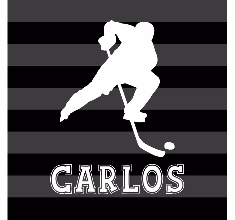 Blind children personalised ice hockey - TenStickers