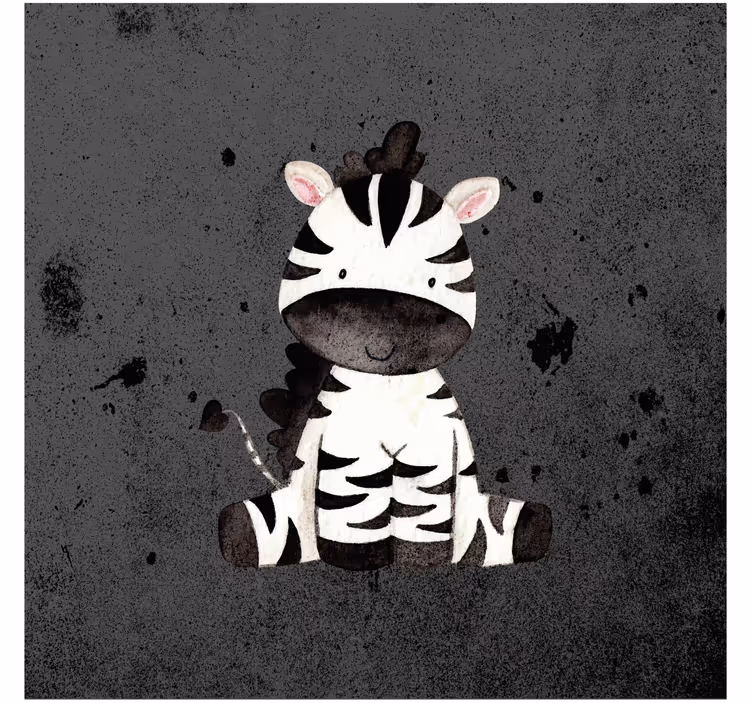 Blind children happy zebra cartoon - TenStickers