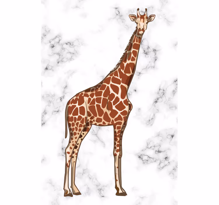 Blind children happy giraffe portrait quadres 3 - TenStickers