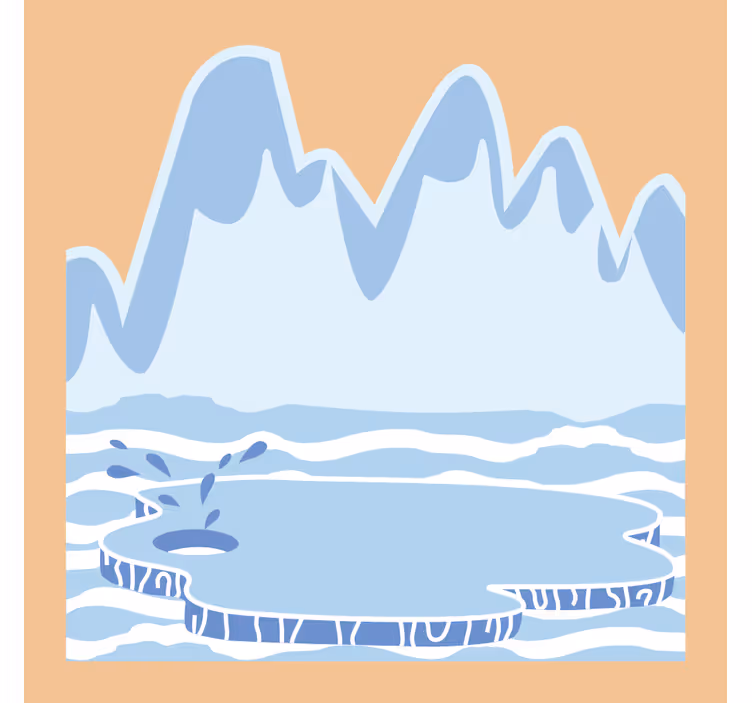 Blind children explore blue ice mountains - TenStickers
