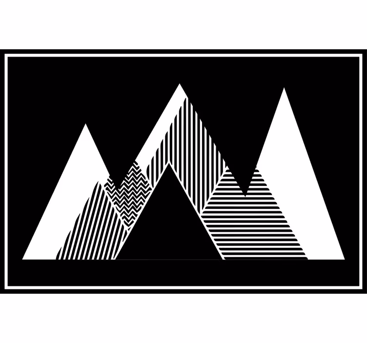 Blind children black and white striped mountains - TenStickers