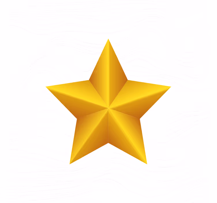 Blind children golden star tiles - TenStickers