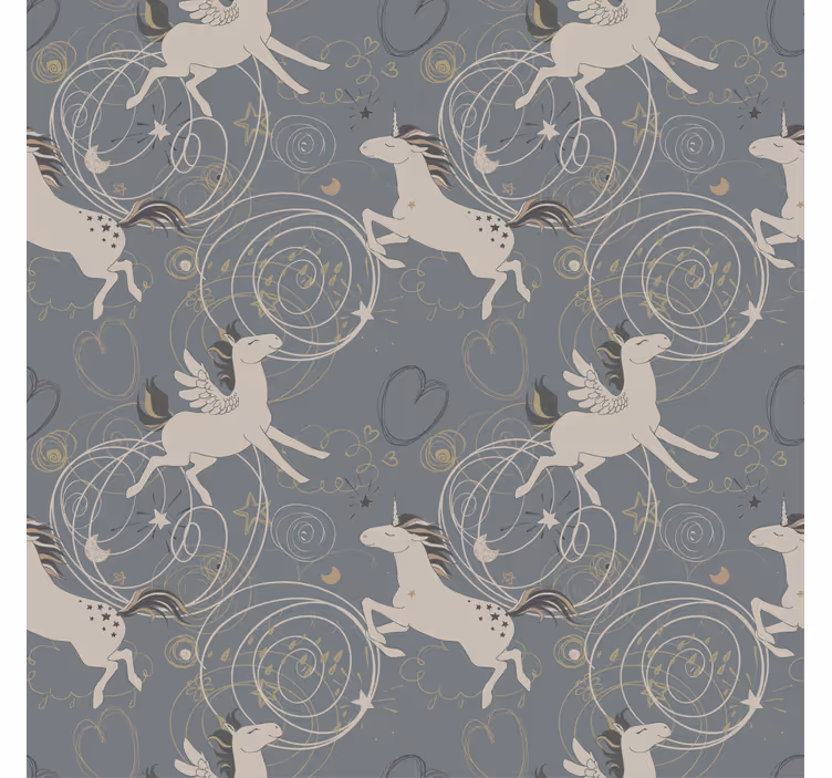 Blind children pegasus unicorns on a dark background - TenStickers