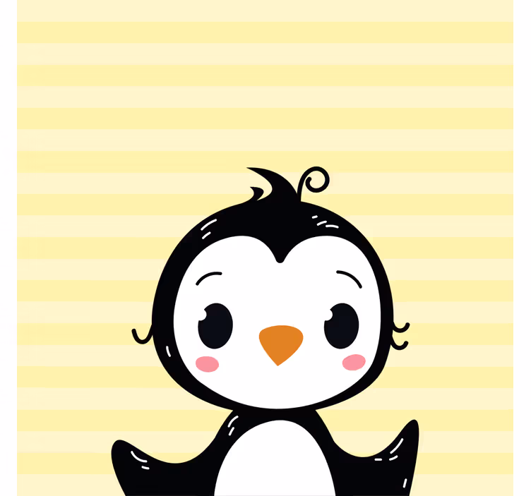 Blind children cute baby animal penguin - TenStickers