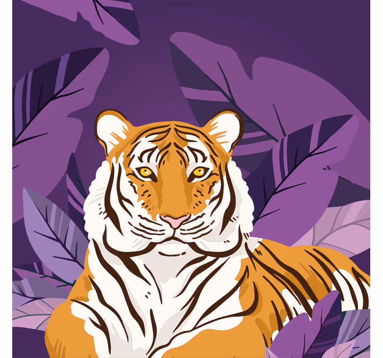 Blind children explore curious tiger jungle animals - TenStickers