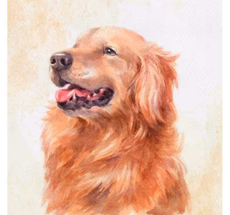 Blind children watercolor style dog - TenStickers